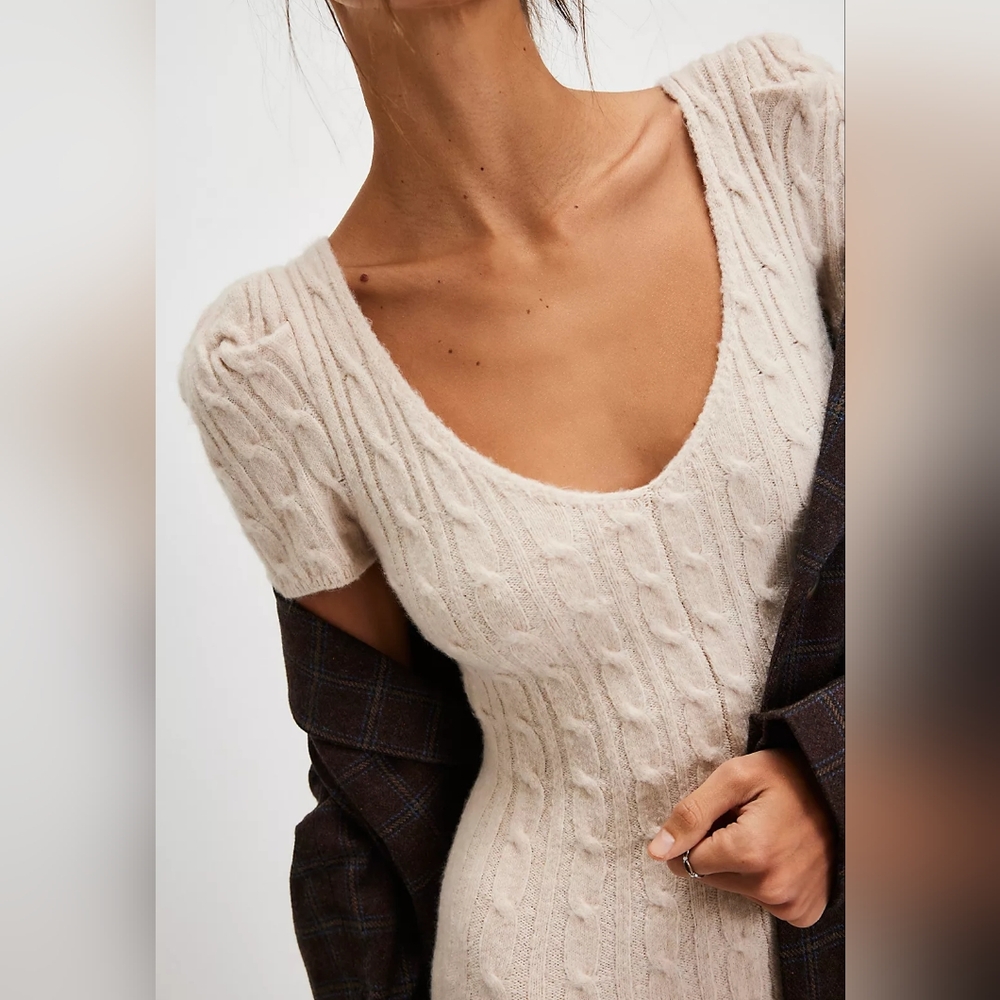 NWT Free People Masden Midi Knit Dress - Picture 4 of 4
